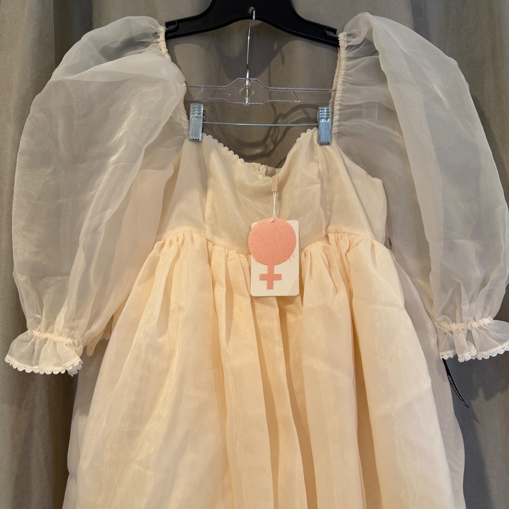 Selkie The Puff Gown Lamb Organza Maxi Dress SKPO1132L-LAMB-M Medium - Picture 4 of 15